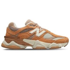 New Balance 9060 Shoes in Orange, taupe, and cream